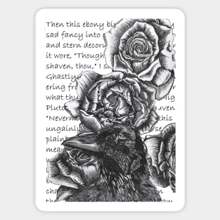 The Raven & Roses Sticker